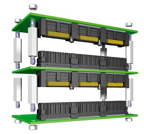 stacking pcb boards.